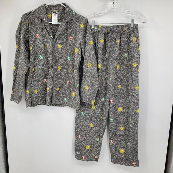 Pottery Barn Teen Super Mario™ Power-Up Glow-in-the-Dark Loose Fit Pajama Set XS - Picture 1 of 12